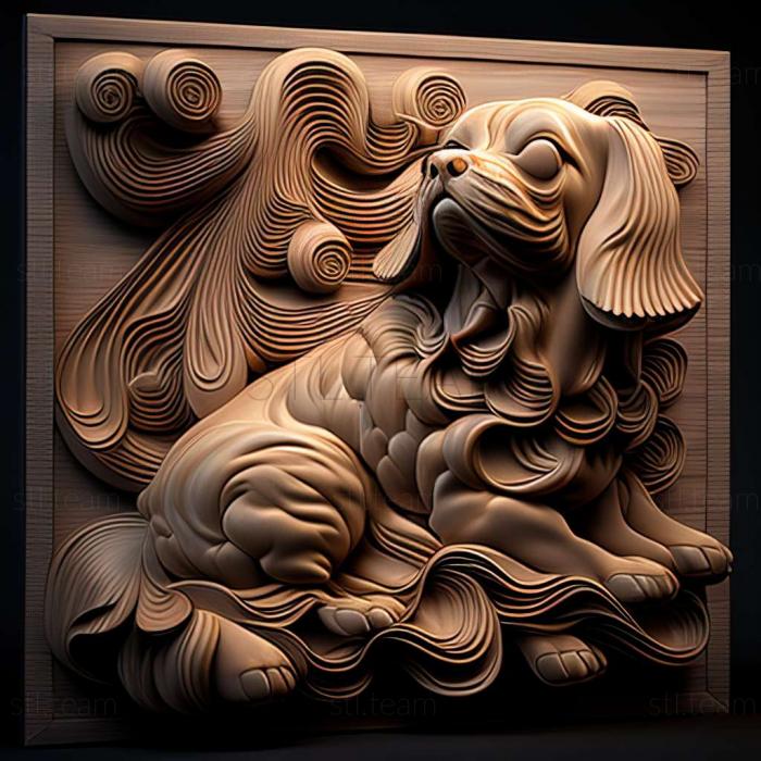 3D модель Японская хин собака (STL)